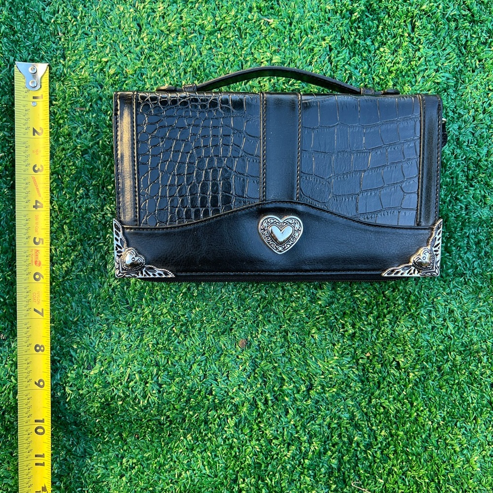 Black Crocodile Pattern Women's Bag